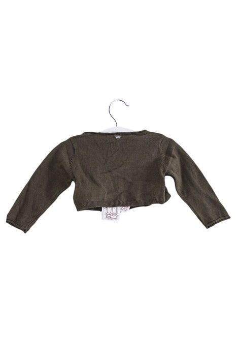 A Brown Cardigans from Lili Gaufrette in size 3-6M for girl. (Back View)
