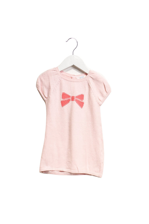 A Pink Sweater Dresses from Jacadi in size 6-12M for girl. (Front View)