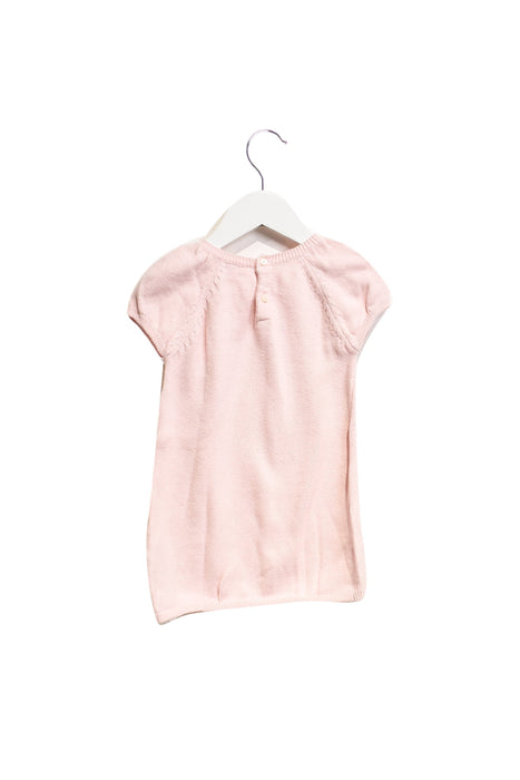 A Pink Sweater Dresses from Jacadi in size 6-12M for girl. (Back View)