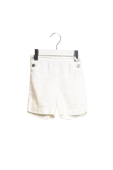 A White Shorts from Jacadi in size 3-6M for girl. (Front View)