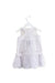 A White Sleeveless Dresses from Le Petit Pois in size 3T for girl. (Back View)