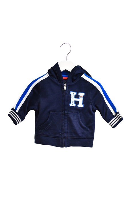 A Navy Hooded Sweatshirts from Tommy Hilfiger in size 6-12M for boy. (Front View)