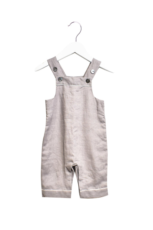 A Beige Long Overalls from Jacadi in size 3-6M for girl. (Front View)