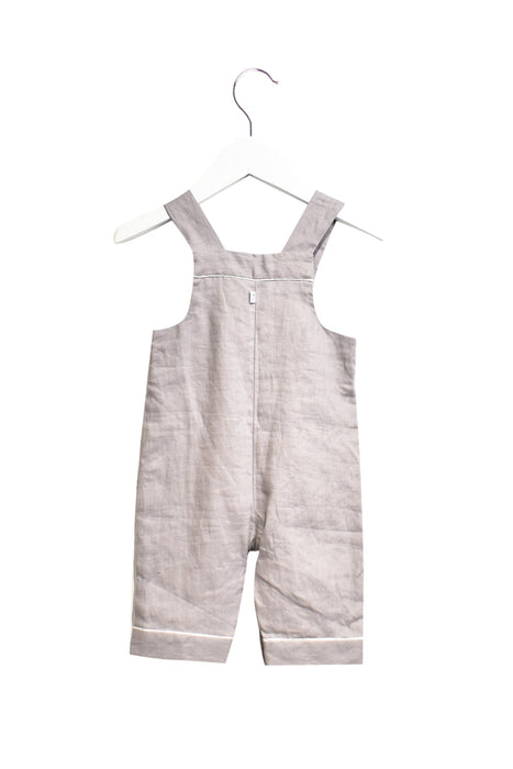 A Beige Long Overalls from Jacadi in size 3-6M for girl. (Front View)