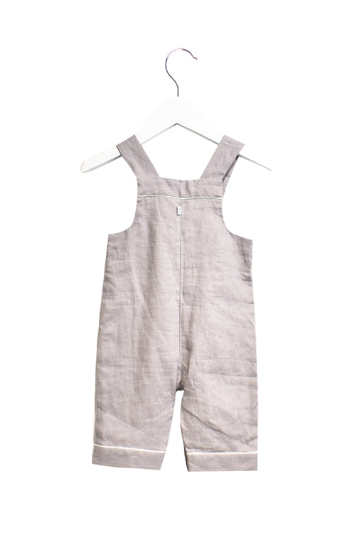 A Beige Long Overalls from Jacadi in size 3-6M for girl. (Front View)