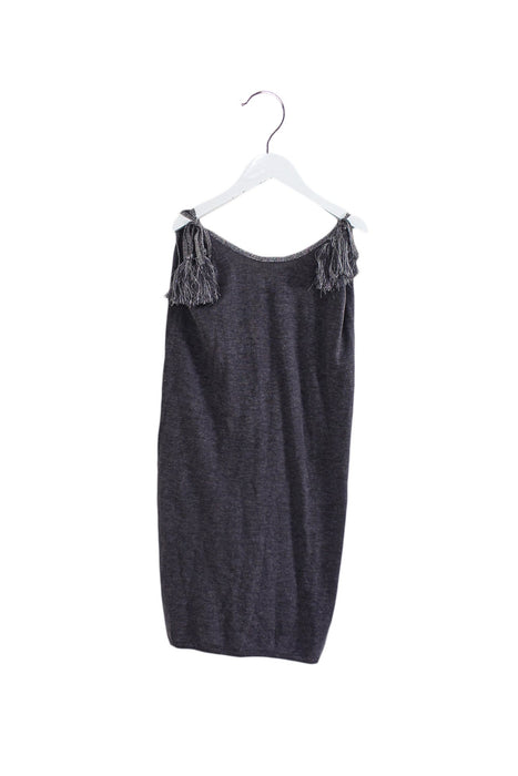 A Grey Sleeveless Dresses from Excuse My French in size 8Y for girl. (Front View)