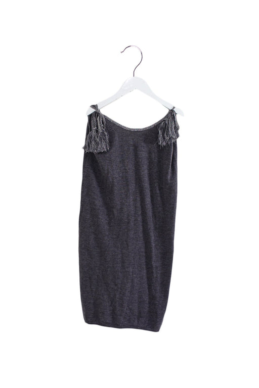 A Grey Sleeveless Dresses from Excuse My French in size 8Y for girl. (Front View)