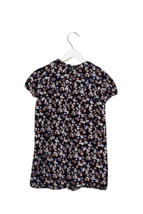 A Navy Short Sleeve Dresses from Bonpoint in size 6T for girl. (Front View)