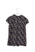 A Navy Short Sleeve Dresses from Bonpoint in size 6T for girl. (Front View)