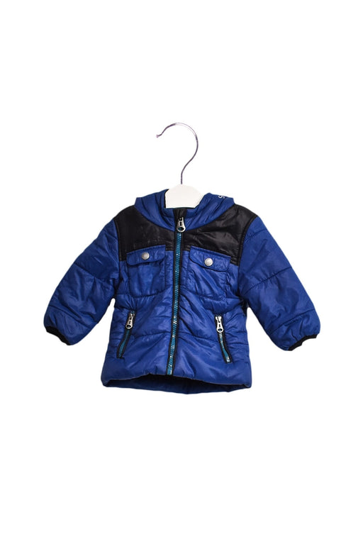 A Blue Puffer/Quilted Jackets from Diesel in size 3-6M for boy. (Front View)