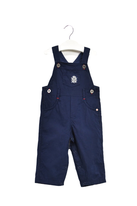 A Navy Long Overalls from Absorba in size 3-6M for girl. (Front View)