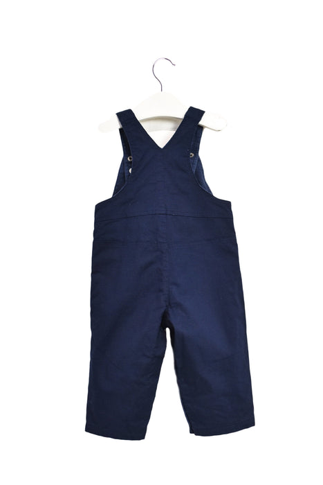A Navy Long Overalls from Absorba in size 3-6M for girl. (Back View)