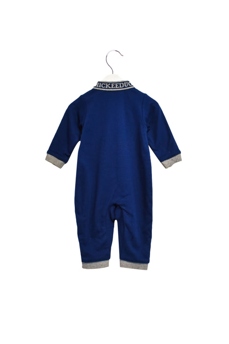 A Navy Long Sleeve Jumpsuits from Chickeeduck in size 3-6M for boy. (Back View)