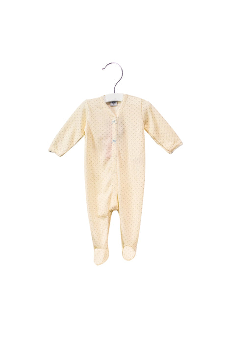 A Beige Long Sleeve Jumpsuits from Petit Bateau in size 3-6M for girl. (Back View)