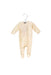 A Beige Long Sleeve Jumpsuits from Petit Bateau in size 3-6M for girl. (Front View)