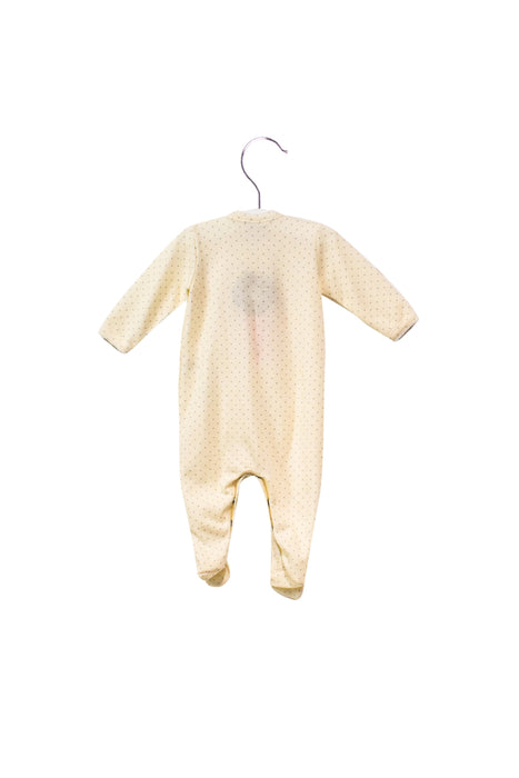 A Beige Long Sleeve Jumpsuits from Petit Bateau in size 3-6M for girl. (Back View)