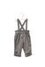 A Grey Long Overalls from Jacadi in size 6-12M for girl. (Front View)
