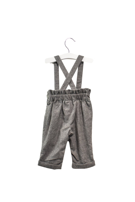 A Grey Long Overalls from Jacadi in size 6-12M for girl. (Back View)