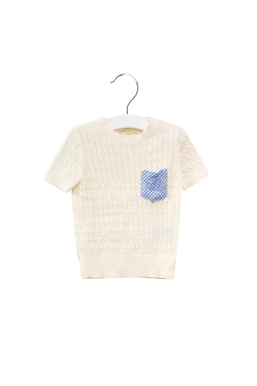A White Short Sleeve Tops from Nicholas & Bears in size 0-3M for girl. (Front View)