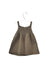 A Green Sleeveless Dresses from Bonpoint in size 3-6M for girl. (Back View)