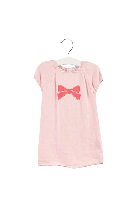 A Pink Sweater Dresses from Jacadi in size 6-12M for girl. (Front View)