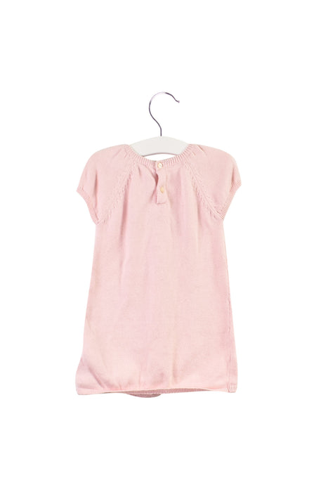 A Pink Sweater Dresses from Jacadi in size 6-12M for girl. (Front View)