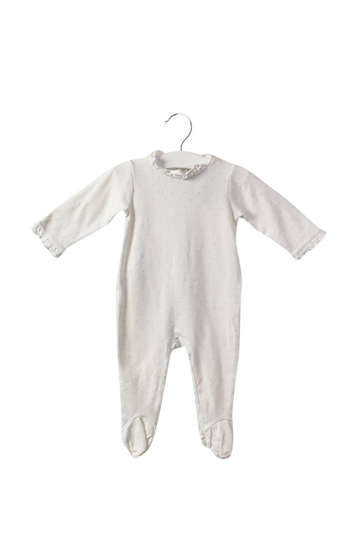A White Long Sleeve Jumpsuits from Jacadi in size 3-6M for girl. (Front View)