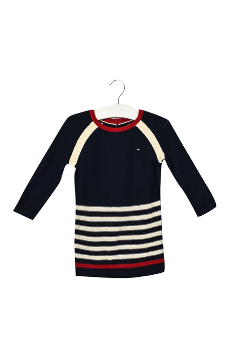 A Navy Long Sleeve Dresses from Tommy Hilfiger in size 6-12M for girl. (Front View)