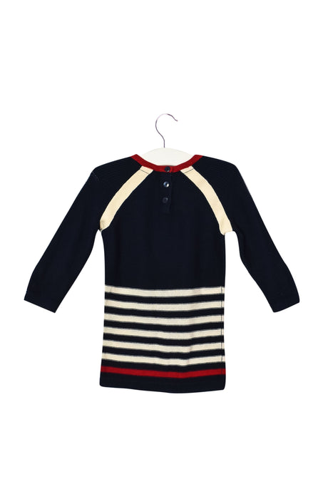 A Navy Long Sleeve Dresses from Tommy Hilfiger in size 6-12M for girl. (Back View)