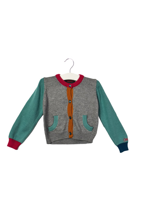 A Grey Cardigans from Catimini in size 12-18M for girl. (Front View)