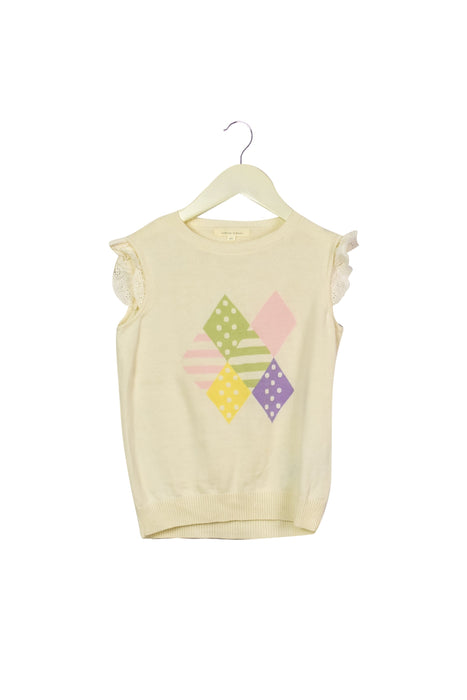 A Beige Sleeveless Tops from Nicholas & Bears in size 10Y for girl. (Front View)