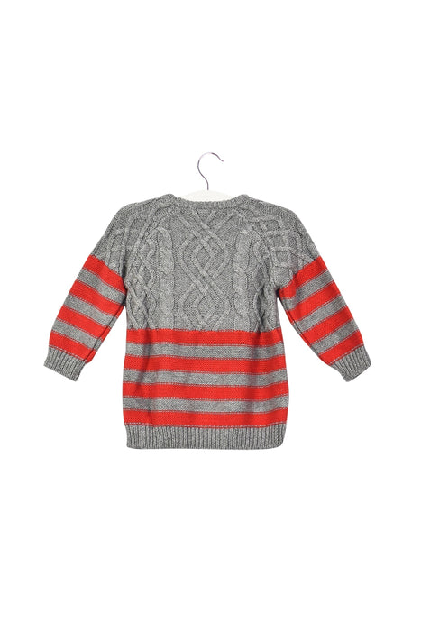 A Grey Knit Sweaters from Seed in size 3-6M for girl. (Back View)