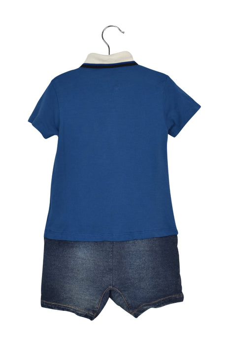 A Blue Short Sleeve Rompers from Dolce & Gabbana in size 12-18M for boy. (Back View)