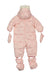 A Pink Snowsuits from Chicco in size 0-3M for girl. (Back View)