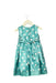 A Green Sleeveless Dresses from Monsoon in size 12-18M for girl. (Back View)