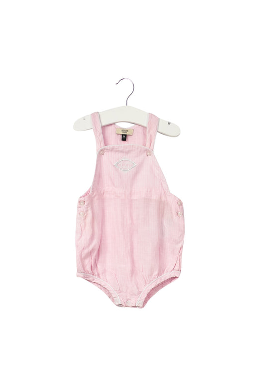 A Pink Rompers from Armani in size 6-12M for girl. (Front View)
