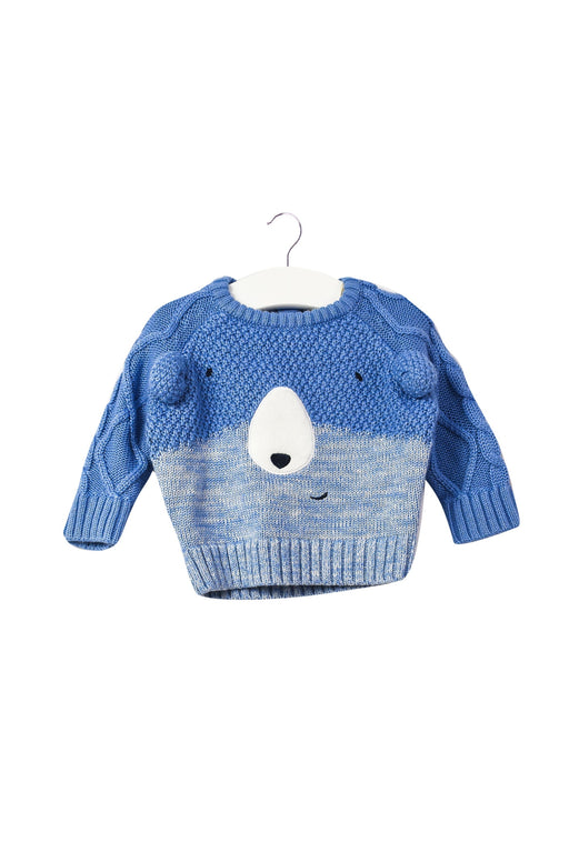 A Blue Knit Sweaters from Chickeeduck in size 3-6M for girl. (Front View)
