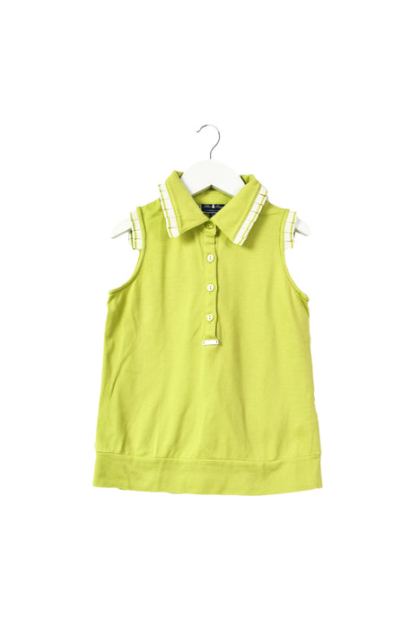 A Green Short Sleeve Polos from Nicholas & Bears in size 8Y for girl. (Front View)