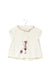A White Short Sleeve Tops from Nanos in size 6-12M for girl. (Front View)