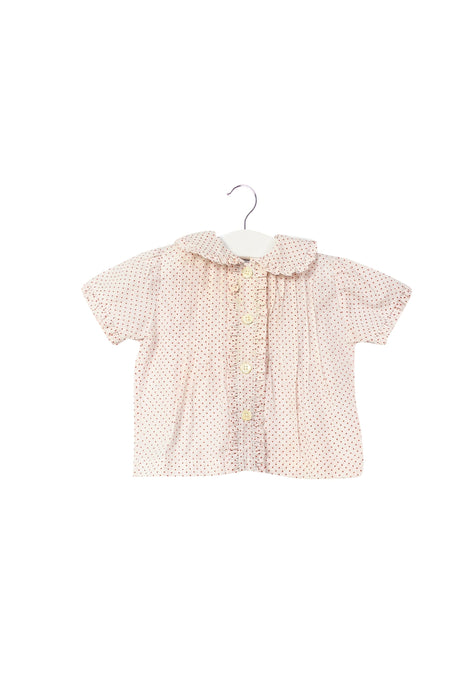 A White Short Sleeve Tops from Rachel Riley in size 3-6M for girl. (Front View)