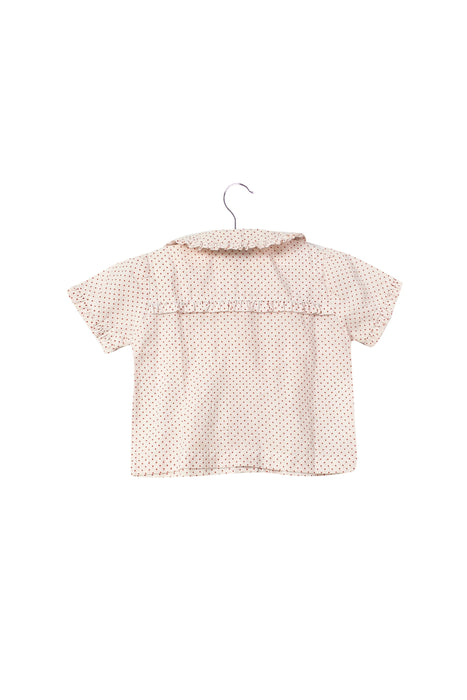 A White Short Sleeve Tops from Rachel Riley in size 3-6M for girl. (Back View)