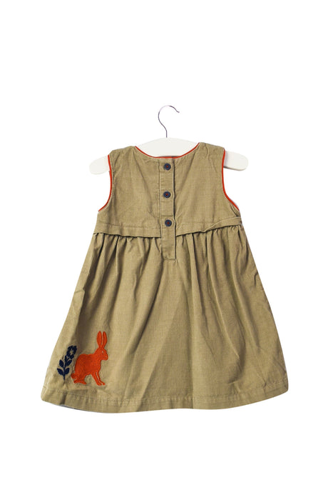 A Brown Sleeveless Dresses from Boden in size 3-6M for girl. (Back View)