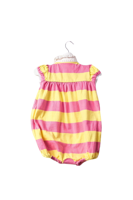 A Yellow Short Sleeve Rompers from Ralph Lauren in size 3-6M for girl. (Back View)
