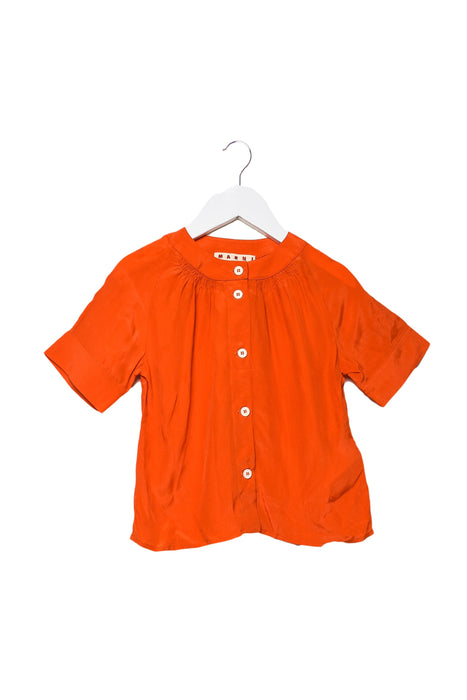 A Orange Short Sleeve Tops from Marni in size 4T for girl. (Back View)