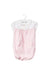 A Pink Short Sleeve Rompers from Ralph Lauren in size 3-6M for girl. (Front View)