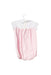 A Pink Short Sleeve Rompers from Ralph Lauren in size 3-6M for girl. (Back View)