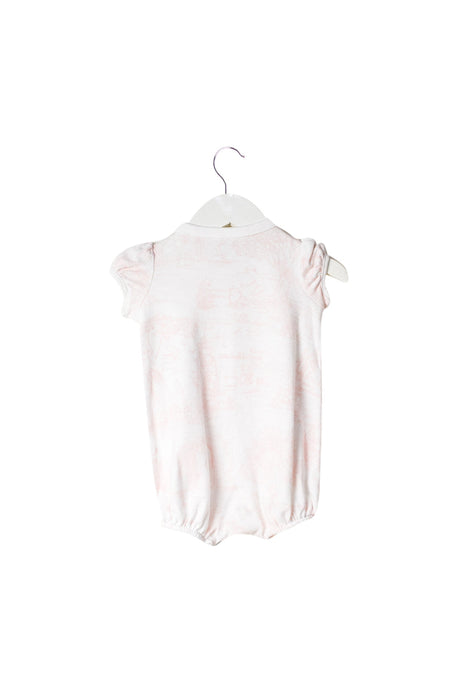 A White Short Sleeve Rompers from Ralph Lauren in size 3-6M for girl. (Back View)