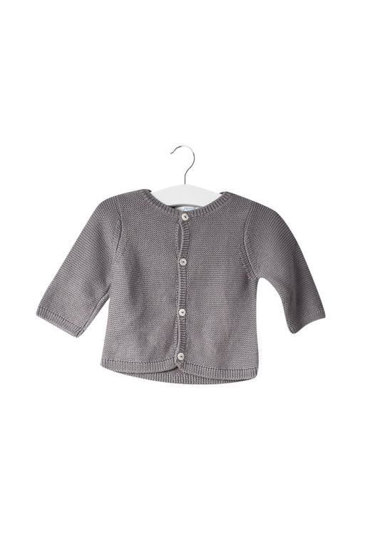 A Grey Cardigans from Jacadi in size 0-3M for girl. (Front View)
