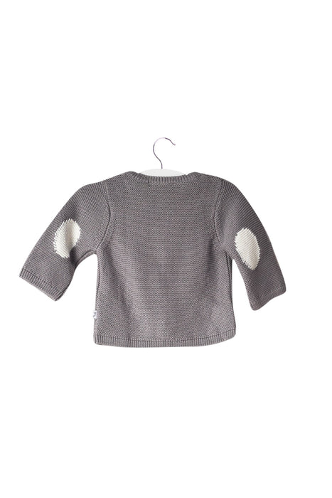 A Grey Cardigans from Jacadi in size 0-3M for girl. (Back View)