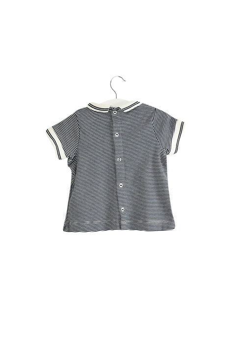 A Navy Short Sleeve Polos from Petit Bateau in size 6-12M for boy. (Back View)